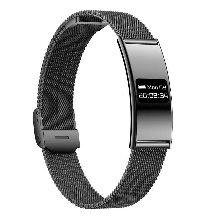 iSEN B8 Ceas Inteligent, Negru cu bratara Gri, Aliaj de zinc, Ritm Cardiac & Oxigen Sange, Detectare Presiune, Urmarire Somn & Activitate, Sanatate Femei, 33mAh, BLE 5.3, Incarcare Magnetica [3]