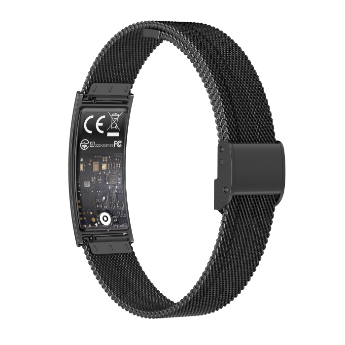 iSEN B8 Ceas Inteligent, Negru cu bratara Gri, Aliaj de zinc, Ritm Cardiac & Oxigen Sange, Detectare Presiune, Urmarire Somn & Activitate, Sanatate Femei, 33mAh, BLE 5.3, Incarcare Magnetica [5]