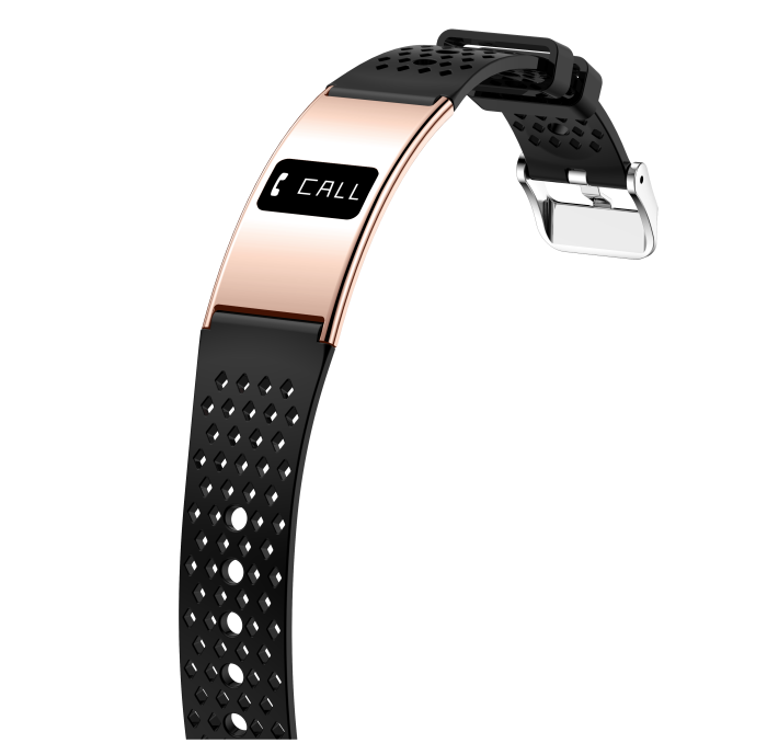 iSEN B8 Ceas Inteligent, Roz cu bratara Neagra, Silicon, Ritm Cardiac & Oxigen Sange, Detectare Presiune, Urmarire Somn & Activitate, Sanatate Femei, 33mAh, BLE 5.3, Incarcare Magnetica [3]