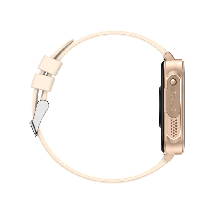 iSEN V96 Okosóra, Krém, 1.83" HD, Pulzusszám, Vérnyomás, Véroxigén (SpO2), Hívás Funkció, 280 mAh, IP67, Szilikon Szíj, DaFit Alkalmazás, Zenevezérlés, Időjárás, Android 5.2 / iOS 9.0 [12]