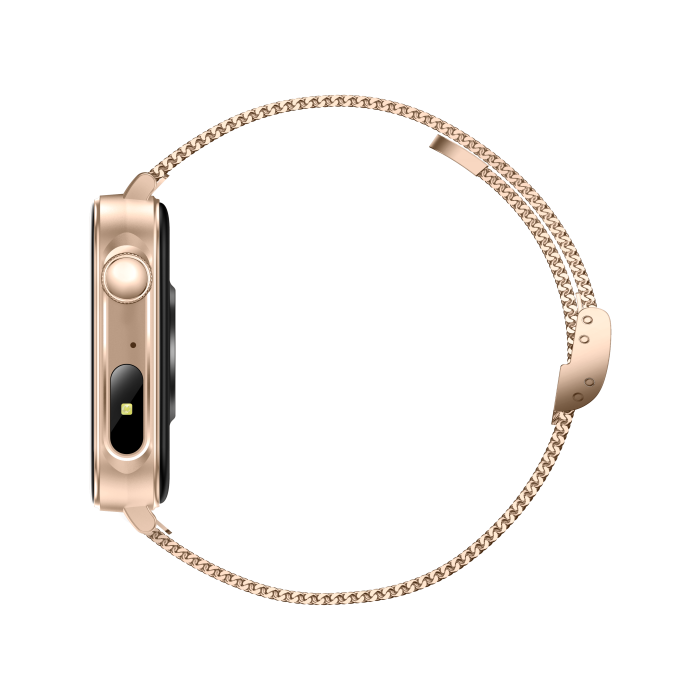 iSEN V96 Smartwatch, Gold, 1.83" HD, Heart Rate, Blood Pressure, Blood Oxygen (SpO2), Call Function, 280 mAh, IP67, Metal Strap, DaFit App, Music control, Weather, Android 5.2 / iOS 9.0 [14]