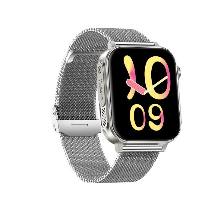 iSEN V96 Smartwatch, Grey, 1.83" HD, Heart Rate, Blood Pressure, Blood Oxygen (SpO2), Call Function, 280 mAh, IP67, Metal Strap, DaFit App, Music control, Weather, Android 5.2 / iOS 9.0 [6]