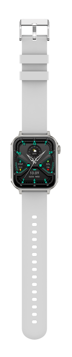 iSEN V96 Smartwatch, Alb, 1.83" HD, Ritm Cardiac, Tensiune Arteriala, Oxigen in Sange (SpO2), Functie Apel, 280 mAh, IP67, Curea Silicon, Aplicatia DaFit, Control Muzica, Vreme, Android 5.2 / iOS 9 [21]