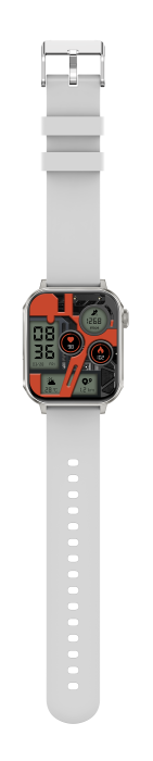 iSEN V96 Smartwatch, Alb, 1.83" HD, Ritm Cardiac, Tensiune Arteriala, Oxigen in Sange (SpO2), Functie Apel, 280 mAh, IP67, Curea Silicon, Aplicatia DaFit, Control Muzica, Vreme, Android 5.2 / iOS 9 [24]