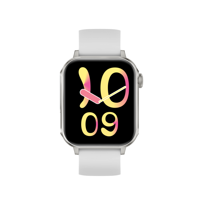 iSEN V96 Smartwatch, Alb, 1.83" HD, Ritm Cardiac, Tensiune Arteriala, Oxigen in Sange (SpO2), Functie Apel, 280 mAh, IP67, Curea Silicon, Aplicatia DaFit, Control Muzica, Vreme, Android 5.2 / iOS 9 [12]