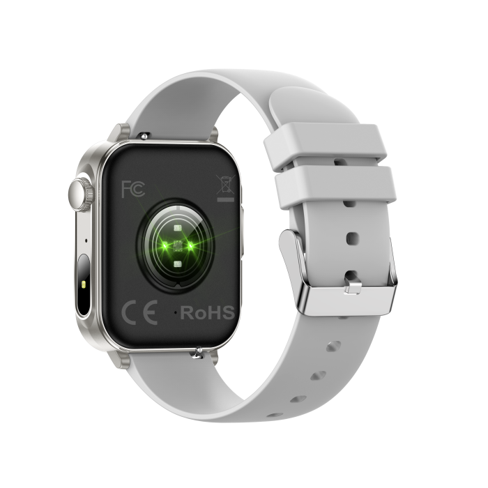 iSEN V96 Smartwatch, Alb, 1.83" HD, Ritm Cardiac, Tensiune Arteriala, Oxigen in Sange (SpO2), Functie Apel, 280 mAh, IP67, Curea Silicon, Aplicatia DaFit, Control Muzica, Vreme, Android 5.2 / iOS 9 [14]