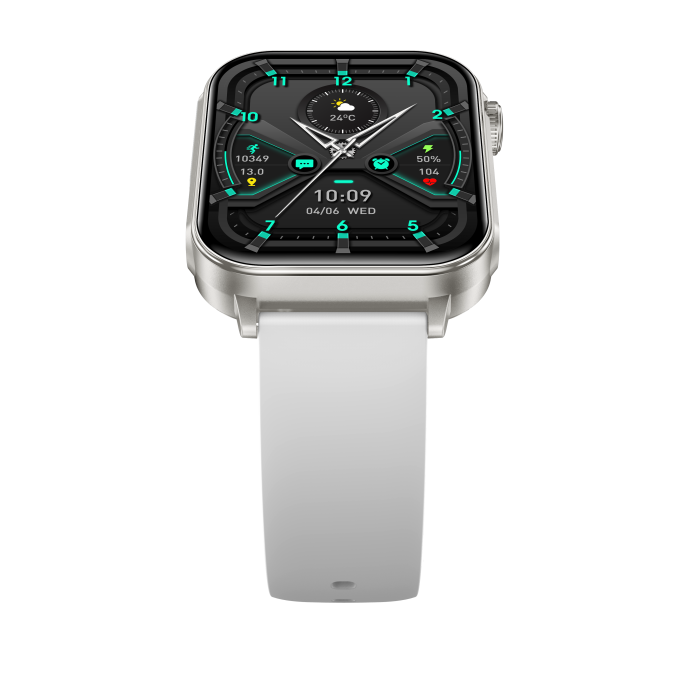 iSEN V96 Smartwatch, Alb, 1.83" HD, Ritm Cardiac, Tensiune Arteriala, Oxigen in Sange (SpO2), Functie Apel, 280 mAh, IP67, Curea Silicon, Aplicatia DaFit, Control Muzica, Vreme, Android 5.2 / iOS 9 [17]