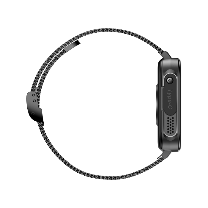 iSEN V96 Smartwatch, Negru, 1.83" HD, Ritm Cardiac, Tensiune Arteriala, Oxigen in Sange (SpO2), Functie Apel, 280 mAh, IP67, Curea Metal, Aplicatia DaFit, Control Muzica, Vreme, Android 5.2 / iOS 9 [15]