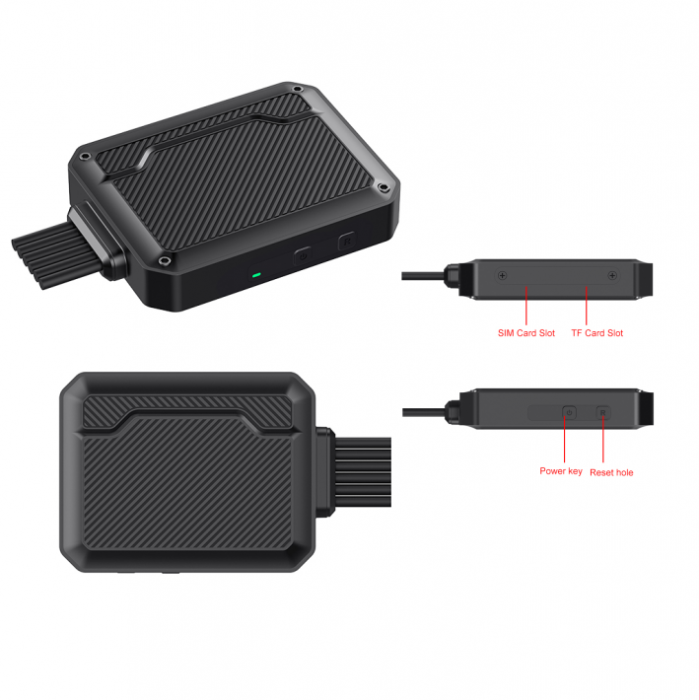 Mini iSEN ZW2 motoros műszerfal kamera, 4G, HD1080P, WIFI, GPS követés, 145°, G-szenzor, hurokrögzítés, ADAS, IP67 [4]