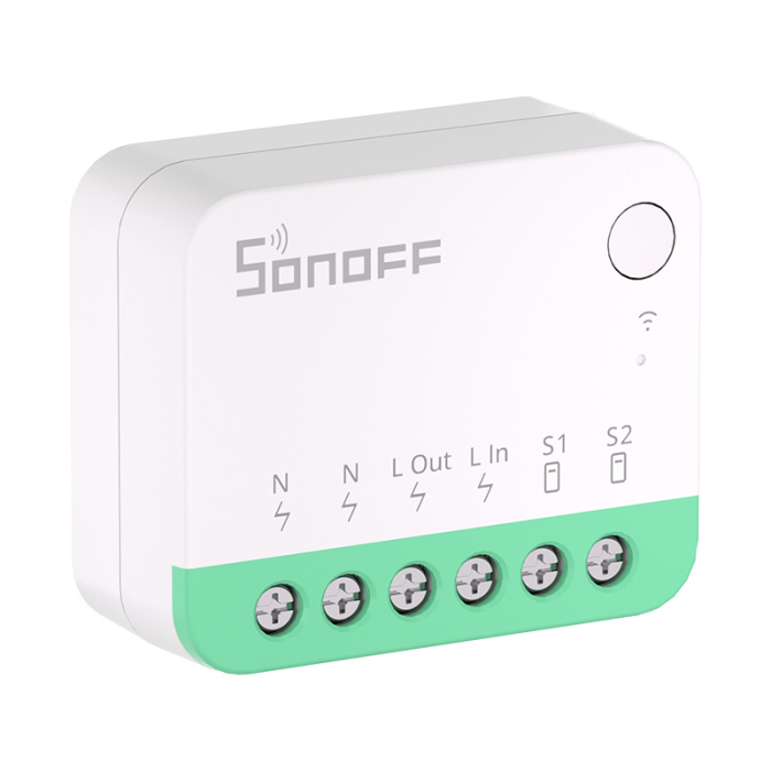 Mini-comutator WiFi inteligent Sonoff MINIR4M Matter (HomeKit, SmartThings, Home Assistant). [6]