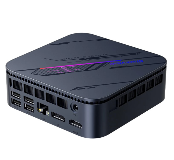 Mini PC Blackview MP100 PRO Negru, Intel  12th Gen Core i9-12900HK  , pana la 5GHz, 16GB DDR4, 512GB SSD, Windows 11 PRO, Wifi 6, 4K 144Hz UHD