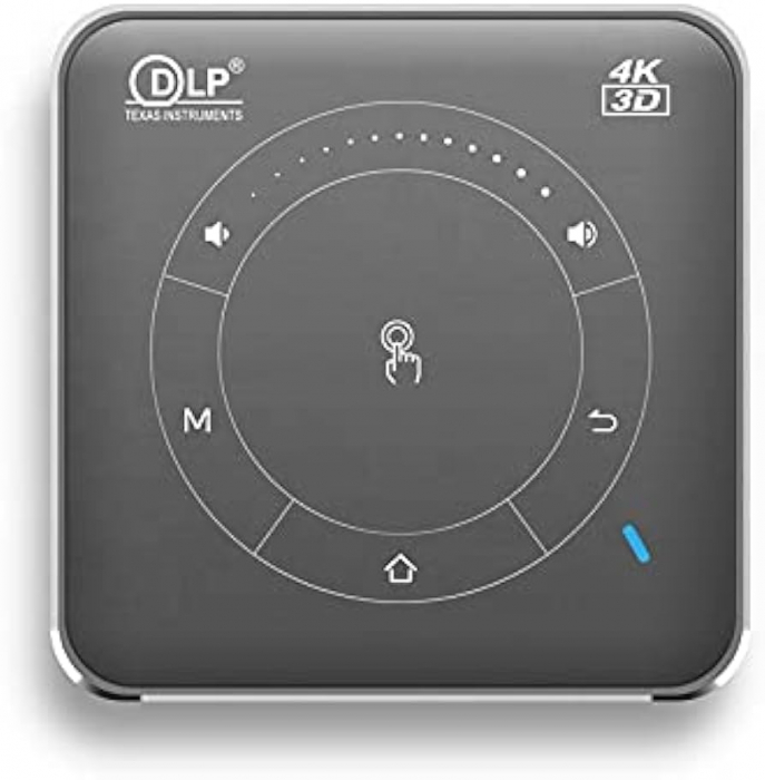 Mini proiector portabil DLP CSQ C99 Gri, 120", 3D, Decodare 4K, 2GB RAM, 16GB ROM, Android 9, Wifi 2.4/5G, Bluetooth 5, QuadCore, 3000mAh [5]
