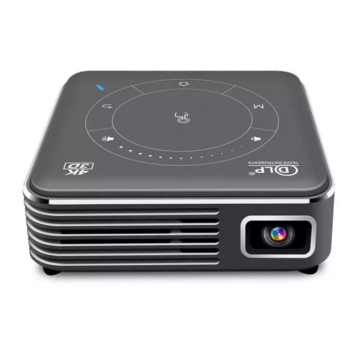 Mini proiector portabil DLP CSQ C99 Gri, 120", 3D, Decodare 4K, 2GB RAM, 16GB ROM, Android 9, Wifi 2.4/5G, Bluetooth 5, QuadCore, 3000mAh [3]