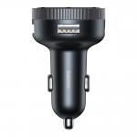 Baseus CCLH-01 autós töltő, fekete, 2x USB, vezeték nélküli zenelejátszás, MP3 lejátszó, LED kijelző, gyors töltés [3]