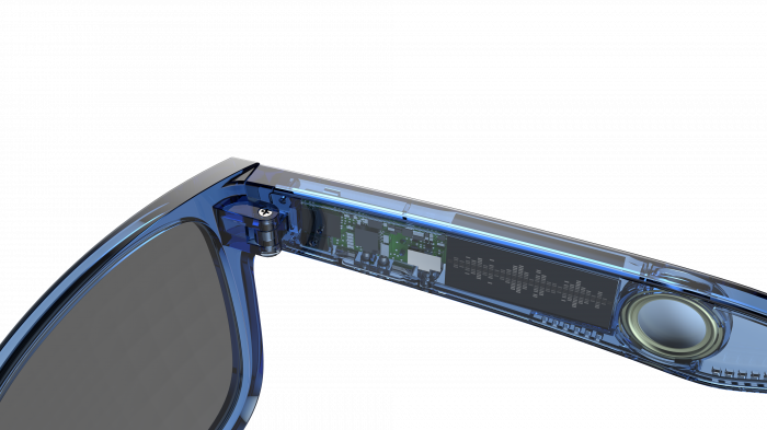 Doogee Smart Audio AJ01 napszemüveg, kék, hívások és bluetooth zene, dinamikus sztereó hangszóró, audio asszisztens, IPX4, 180 mAh [12]