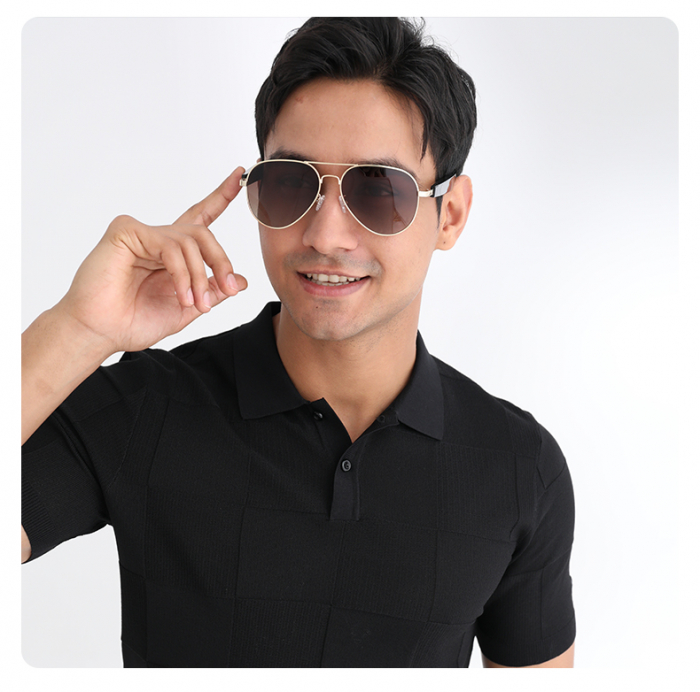 Ochelari de soare smart audio polarizati iSEN MZ01, Black, Unisex, Anti-UV380, Microfon si difuzor incorporat, Muzica si apeluri Bluetooth, 60mAh [2]