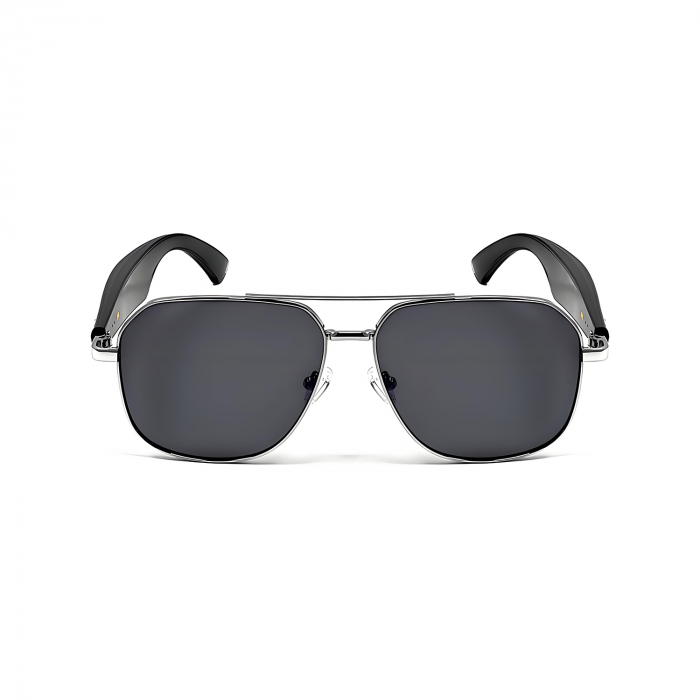 Ochelari Smart iSEN GY100, Lentile Negre Polarizate, Traducere AI in Timp Real, Microfon, Difuzoare, Bluetooth, Muzica, Apeluri, Asistenta Vocala, Control Camera la Distant, Incarcare Magnetica