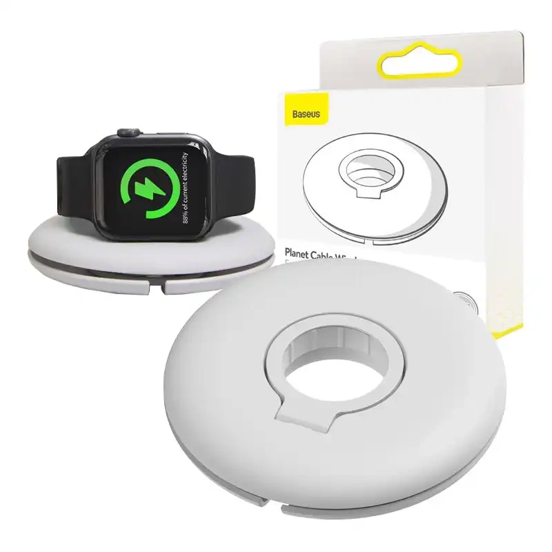 Organizator / suport circular pentru incarcatorul AppleWatch (alb) [8]