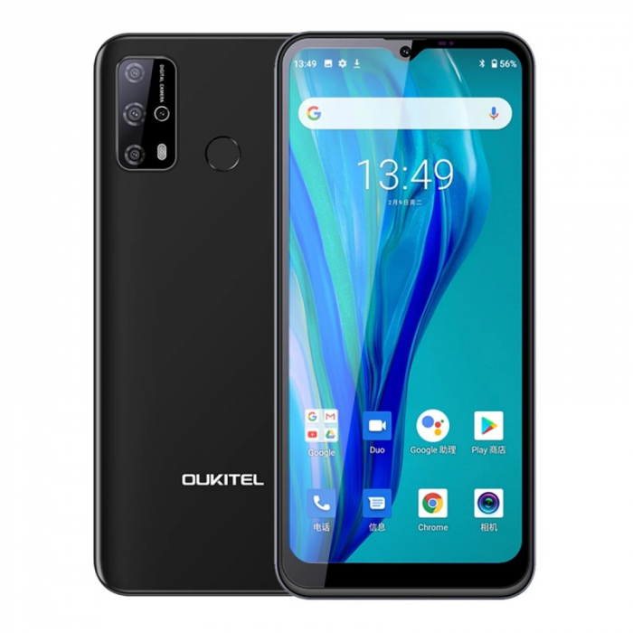 Telefon mobil Oukitel C23 Pro Negru, 4G, INCELL 6.53 Waterdrop, 4GB RAM, 64GB ROM, Android 10, Helio P22 OctaCore, 5000mAh, Dual SIM