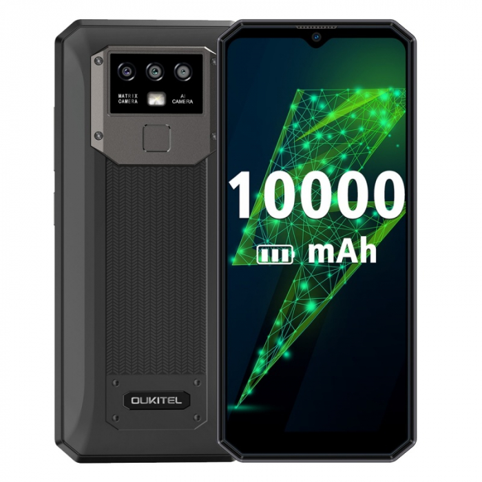 Telefon mobil Oukitel K15 Plus Negru, 4G, 6.52 HD+, 3GB RAM, 32GB ROM, Android 10, Helio A22 QuadCore, NFC, 10000mAh, Dual SIM