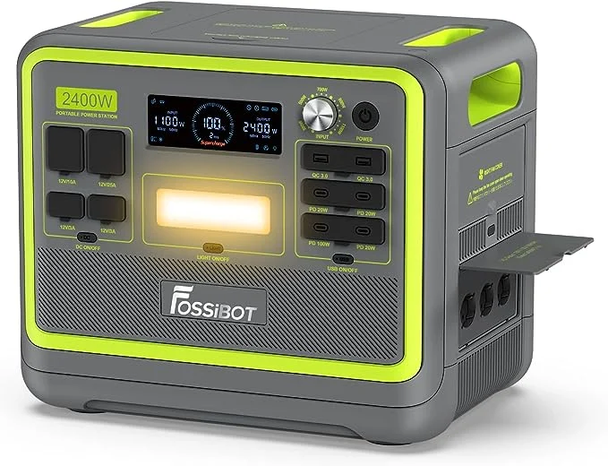 Fossibot F2400 Portable Electric Charging Station, LED, IP67 + Portable Solar Panel Fossibot SP420 420W [2]