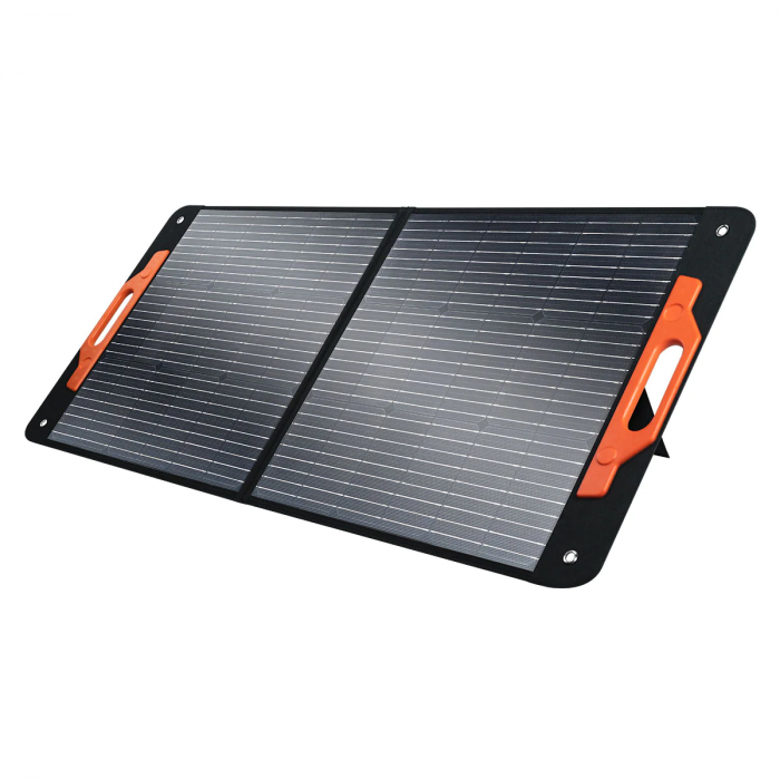 Panou solar portabil Blackview Oscal PM100, 100W, Pliabil in 2 bucati, Picioare reglabile, 3.8kg