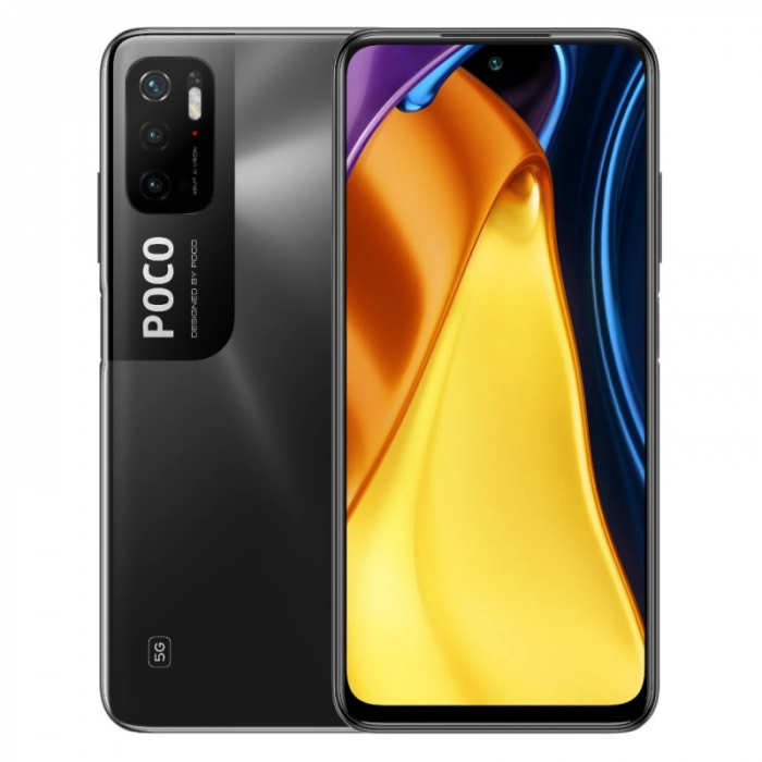 Telefon mobil Xiaomi POCO M3 Pro 5G Negru, 6.5 FHD+ DotDisplay 90Hz, 4GB RAM, 64GB ROM, MIUI v12 POCO, Dimensity 700, 5000mAh, Dual SIM