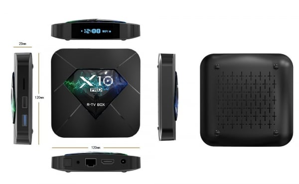 R-TV BOX X10 PRO Smart Media Player, 3D, 4K HDR, RAM 4GB, ROM 32GB, Android 8.1, Quad Core imagine