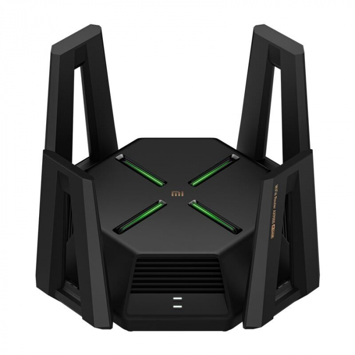 Router Wi-Fi Xiaomi Mi Router AX9000 Negru, Gigabit, Dual Band, Wi-Fi 6, 5Ghz, 1GB RAM, Qualcomm IPQ8072, Quad-Core A53