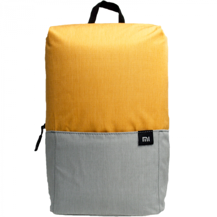 Rucsac Xiaomi Mini Backpack Orange cu Gri, 7 litri, Rezistent la apa si la uzura, Catarama ajustabila Nx Lite, Buzunar frontal