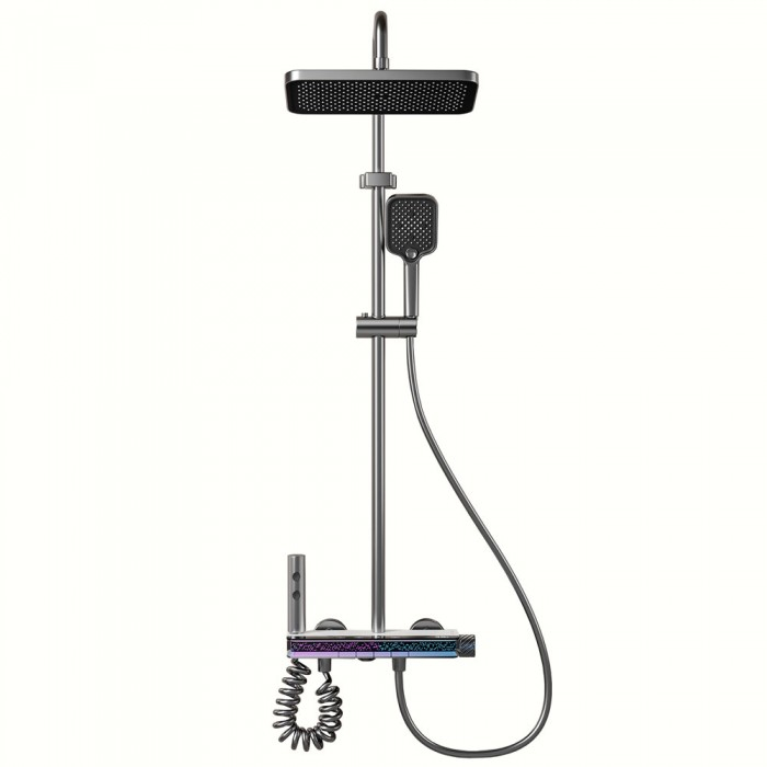 Okos Zuhanyszett, iHunt MZ130GR, LED Kijelző, Digitális Képernyő, 4 Vízáramlási Mód, Állítható [3]