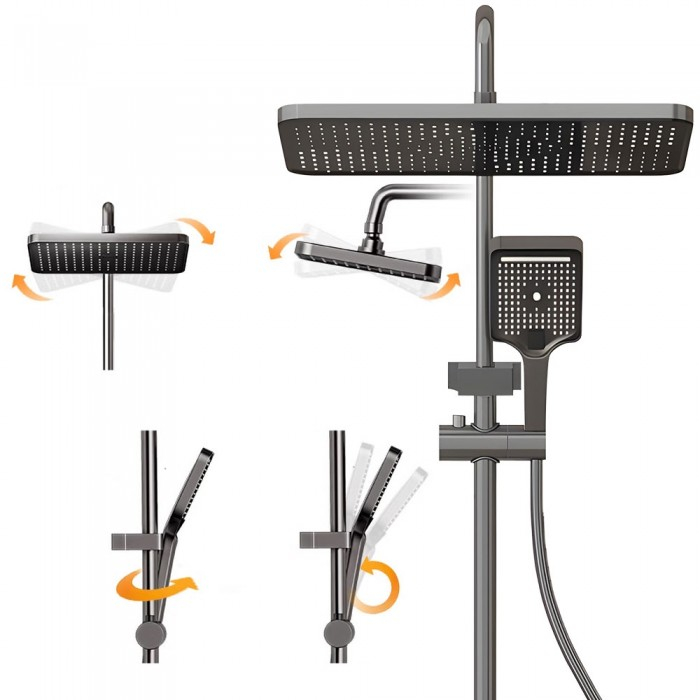 Smart Shower Set, iHunt C3, LED Display, Digital Screen, 4 Water Flow Modes, Adjustable [3]