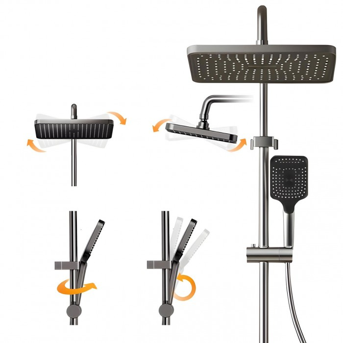 Smart Shower Set, iHunt C846, LED Display, Digital Screen, 4 Water Flow Modes, Adjustable [2]