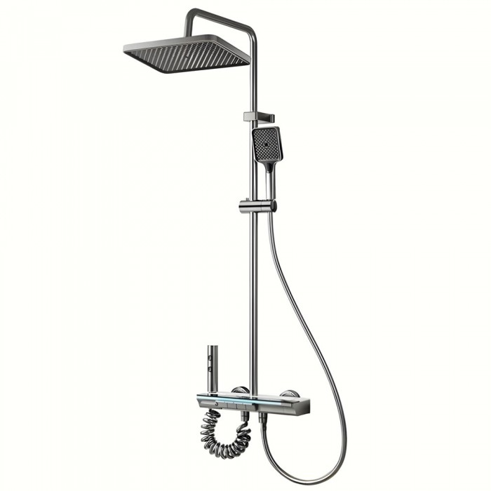 Set de dus smart, iHunt MZ110GR, Display LED, afisaj digital, 4 moduri de curgere, ajustabil