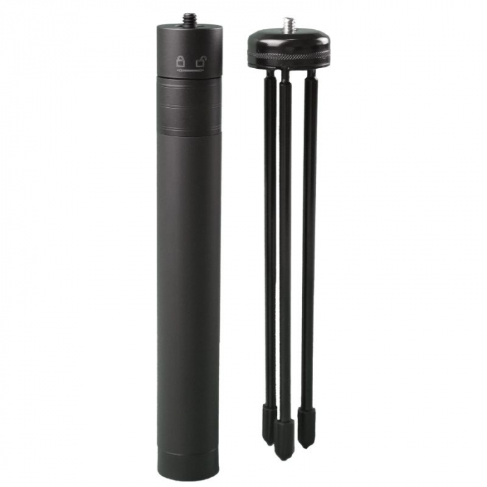 Set trepied plus brat extensibil original FunSnap Negru pentru FunSnap Capture 2S, Filet 1/4", Metal [2]