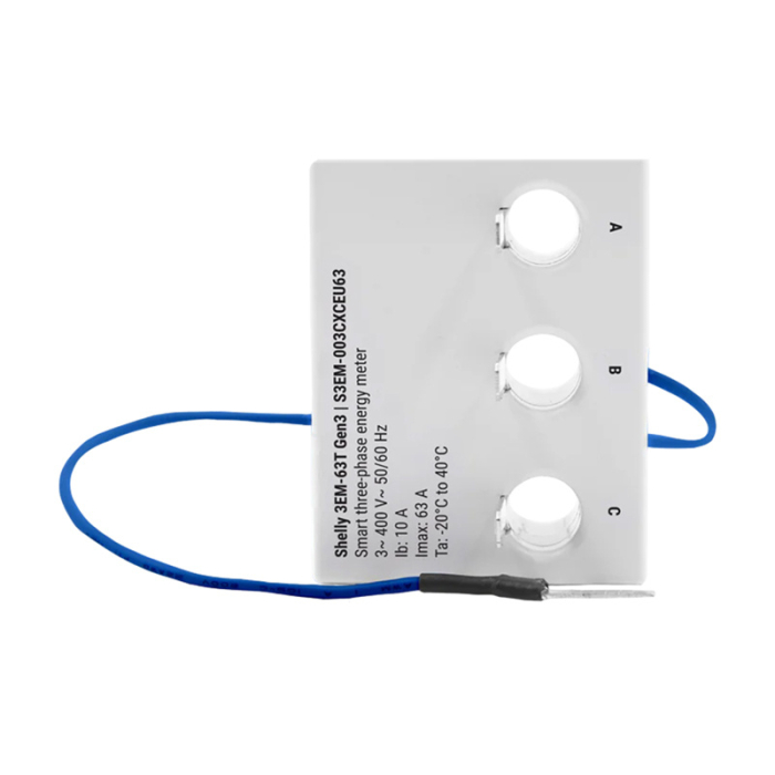 Shelly 3EM-63T Gen3 1/3-canal contor de energie WiFi (terminal plat) [2]