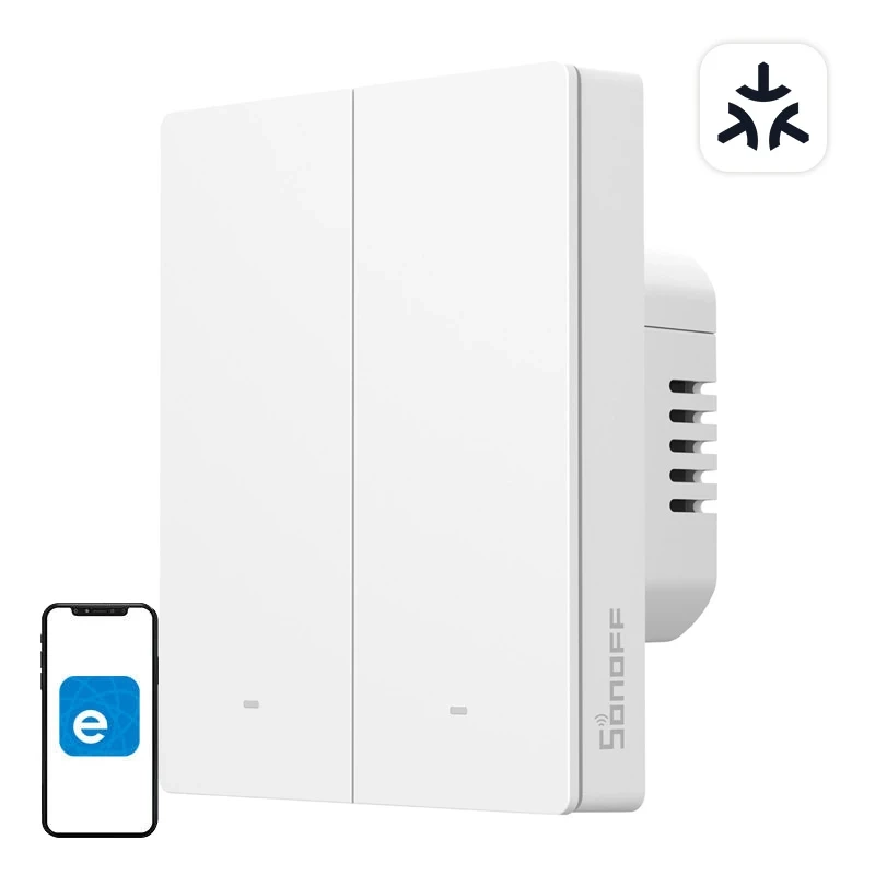 Smart wall switch SONOFF M5-2C-80W Matter (2-channel, to frame) [6]