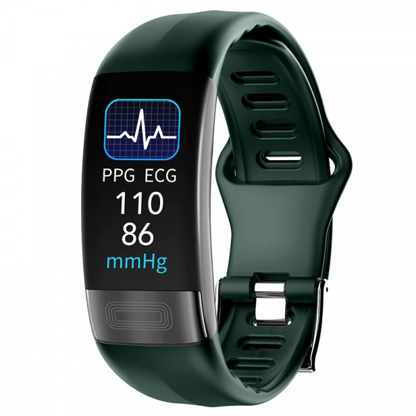 Smartband STAR P11 Plus Verde, TFT 0.96 , EKG, Termometru corporal, Saturatie oxigen, Ritm cardiac, Presiune sanguina, IP67, 130mAh