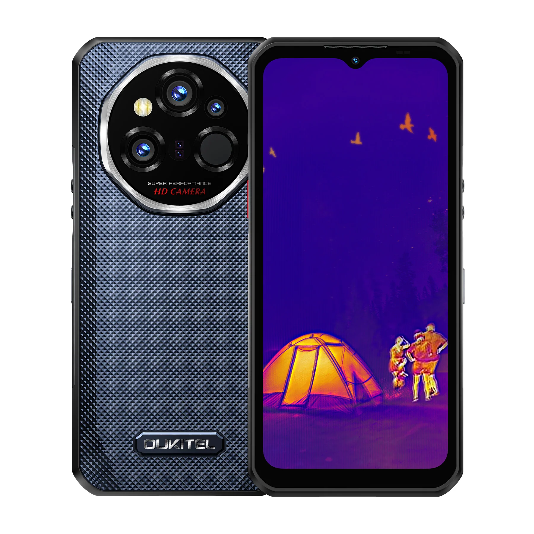 Smartphone Oukitel WP55 Ultra, Gri, 5G, 6.6   FHD+, 48GB RAM (16GB + 32GB Extensibili), 512GB ROM, 108 MP, Android 15, Dimensity 7025, Camera Termica, NFC, 11000 mAh, 33W, DualSIM