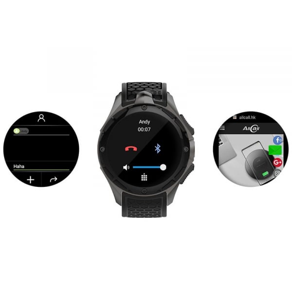 Smartwatch AllCall W2 3G, Waterproof IP68, 2GB RAM 16GB ROM, GPS, AMOLED 1.39, MTK 6580 Quad-core, Wifi, SIM [2]