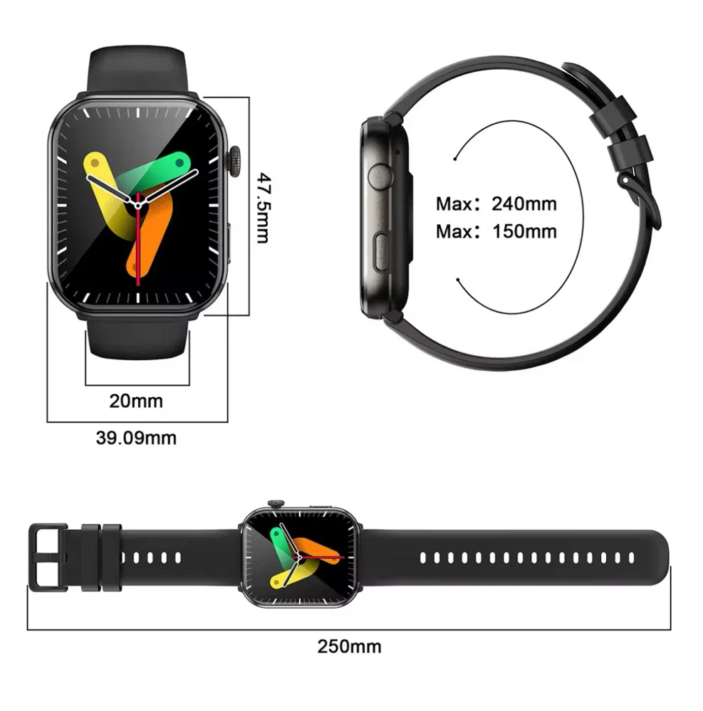 Blackview R60 Smartwatch - 1.96 inch AMOLED Display, 800mAh Battery, Bluetooth Calls, Health and Fitness Tracking [3]