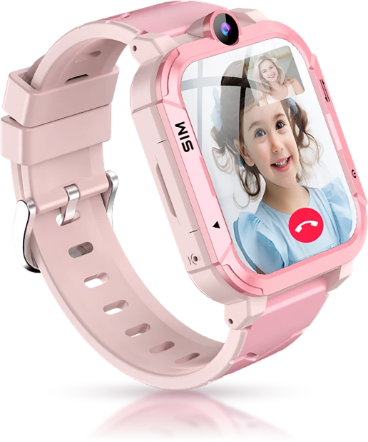 Smartwatch Blackview Z20 Pink, 4G, 1.83'' HD, Eye Protection, GPS+WiFi+LBS Positioning, 4G Video Call, Face Unlock, SOS, Parental Control, 800mAh, for Kids [2]