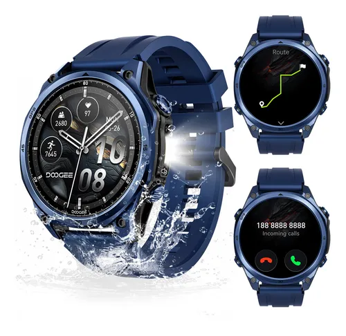 DOOGEE Anywise W1 Pro Smartwatch, Blue, 1.43" AMOLED Display, Dual-Band GPS, 170+ Sports Modes, Health Monitoring, 5ATM Waterproof, Bluetooth, Android & iOS Compatible [2]