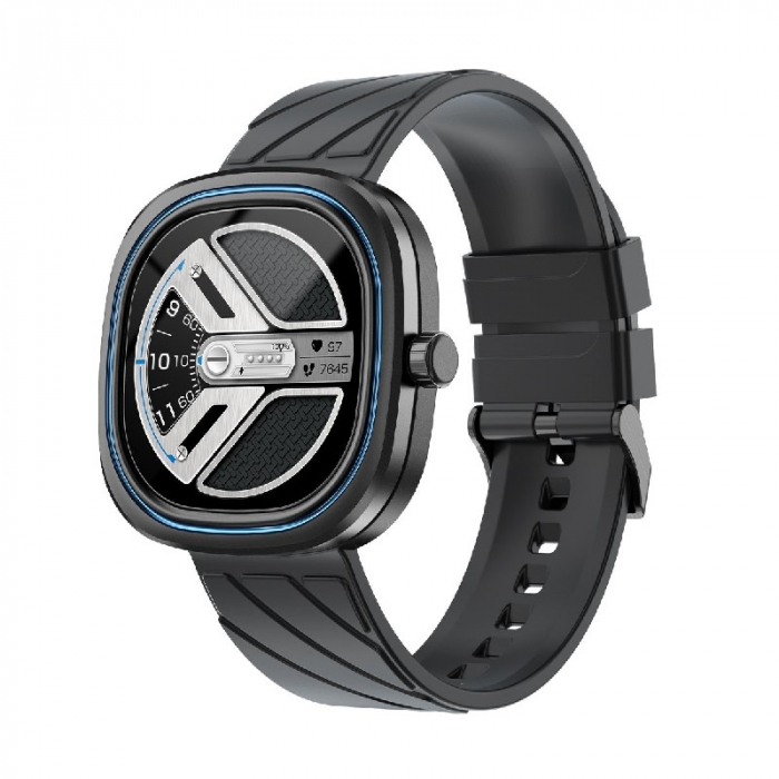 Smartwatch Doogee DG Ares Gri, LCD HD 1.32", Ritm cardiac, Saturatie oxigen, Monitorizare somn, Memento sedentarism, 300mAh [2]