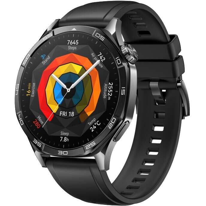 Smartwatch Huawei GT5, 46MM, Black, Black Strap