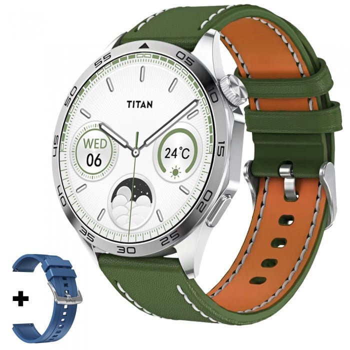 Smartwatch iHunt Watch 13 Titan, Green, AMOLED 1.43 Full Touch, Telecomanda pentru fotografii telefon, Monitorizare sanatate, Multisport, IP68, 330mAh