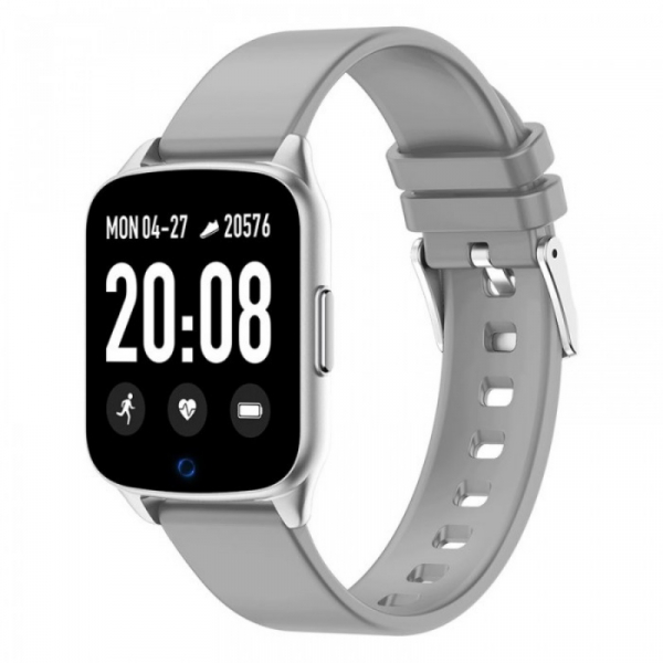 Smartwatch iHunt Watch Me 2020 Gri, TFT 1.3 , Ritm cardiac, Nivel oxigen in sange, Tensiune arteriala, Calorii, Hidratare, 130mAh