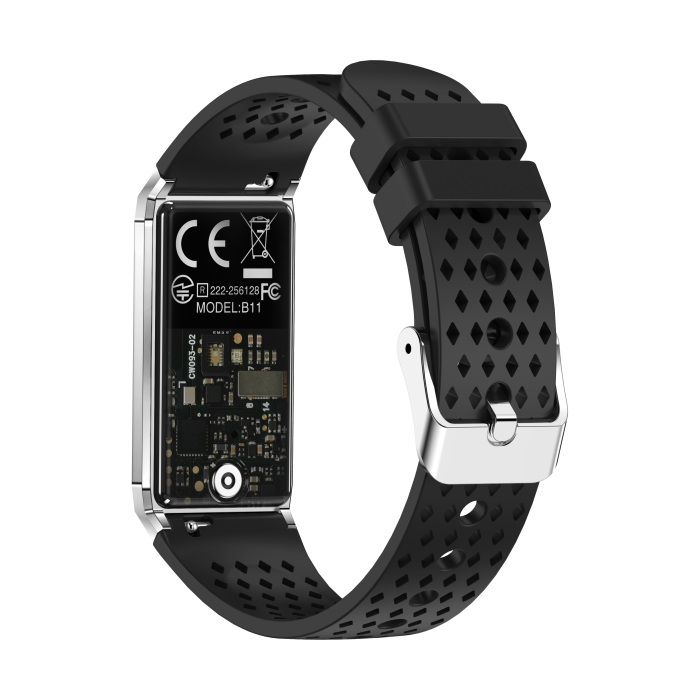 iSEN B11 Okosóra, Szürke, 0.96" OLED, Bluetooth 5.3, Pulzusmérő, SpO2, HRV, Alvásfigyelés, IPX8 [3]