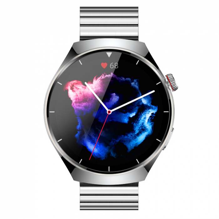 Smartwatch iSEN BK03, Argintiu, 1.39" HD, Apel Bluetooth, ECG, glucoză din sânge, oxigen din sânge, tensiune arterială, puls, temperatură corporală, redare muzică, 270 mAh [2]