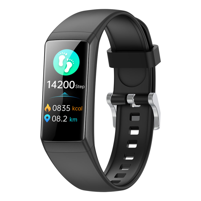 Smartwatch iSEN BK05, Negru, Silicon, 0.96'' Rezolutie Inalta, Bluetooth 5.2, Glicemie/Oxigen/Tensiune, Ritm Cardiac, Temperatura Corporala, Mod Multi-sport, 10 Zile Standby [13]